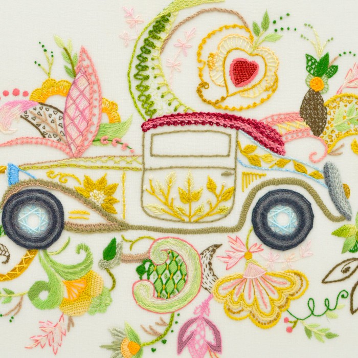 Captured by Flora - CREWEL EMBROIDERY PARTIAL KIT- J-002